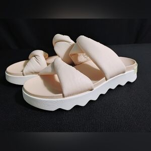 Sorel Viibe Twist Slide Sandals Sz 11 Beige